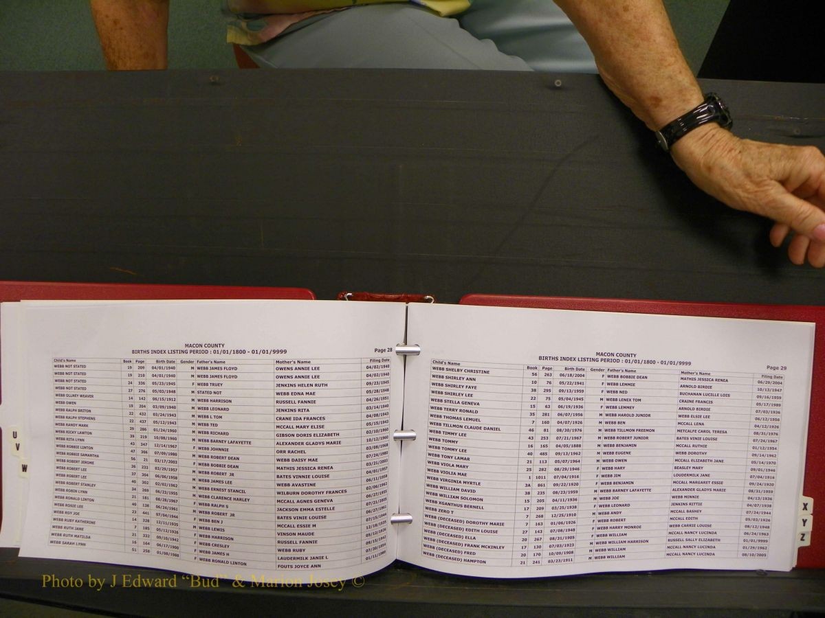 Macon Births, A-Z, 1915-2008 629.JPG