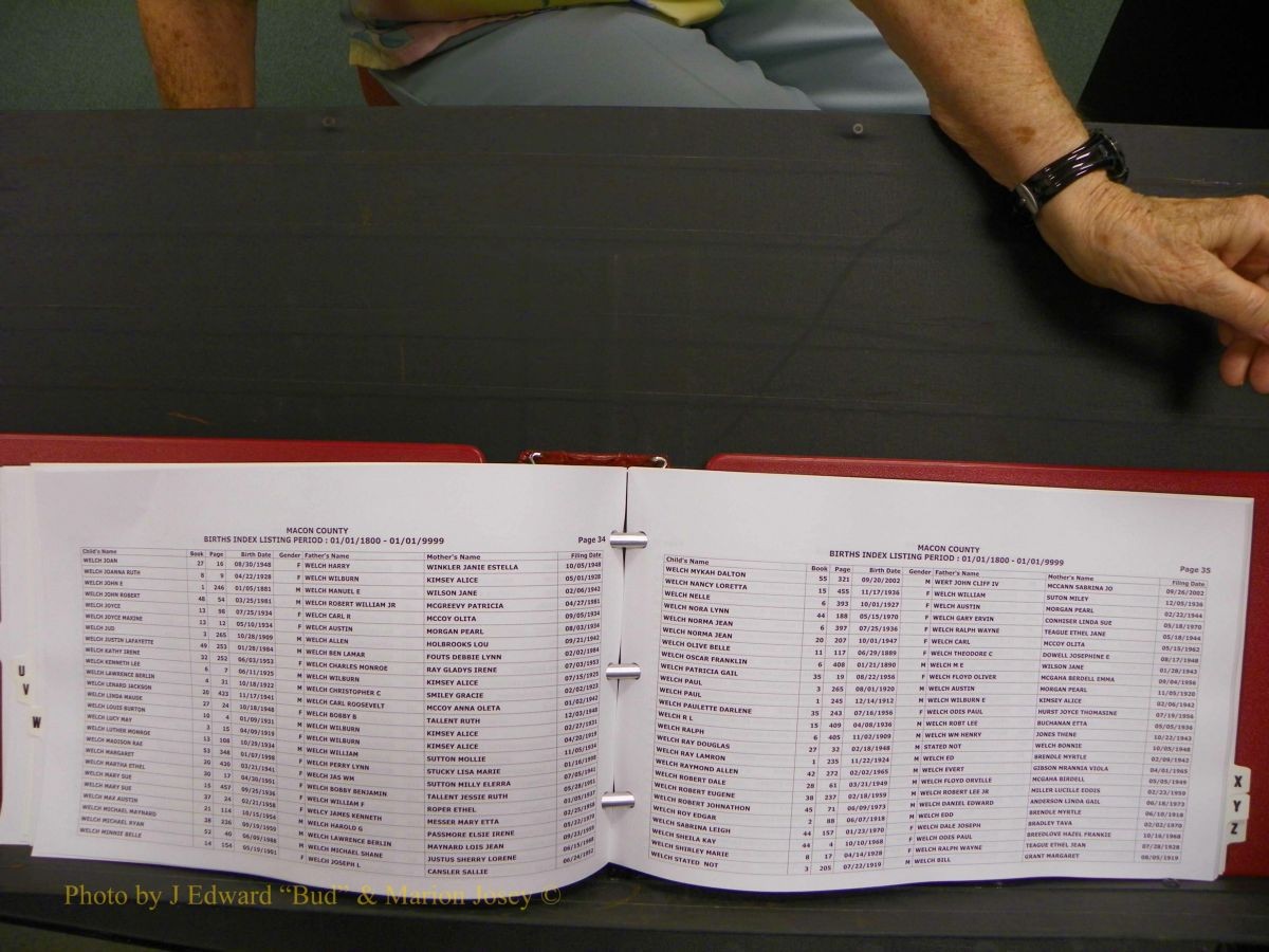 Macon Births, A-Z, 1915-2008 632.JPG