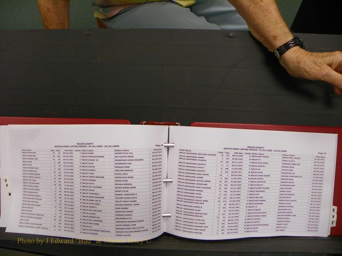 Macon Births, A-Z, 1915-2008 633.JPG