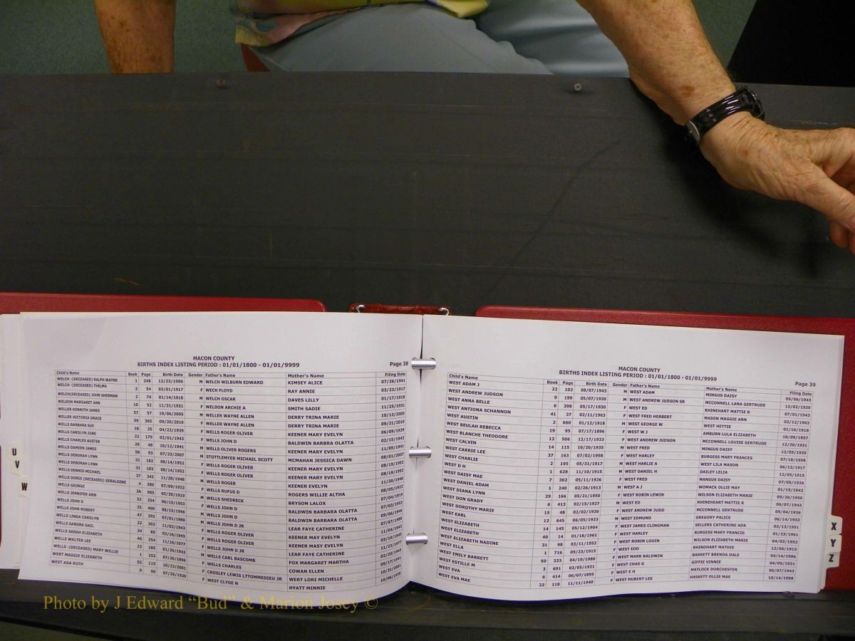 Macon Births, A-Z, 1915-2008 635.JPG