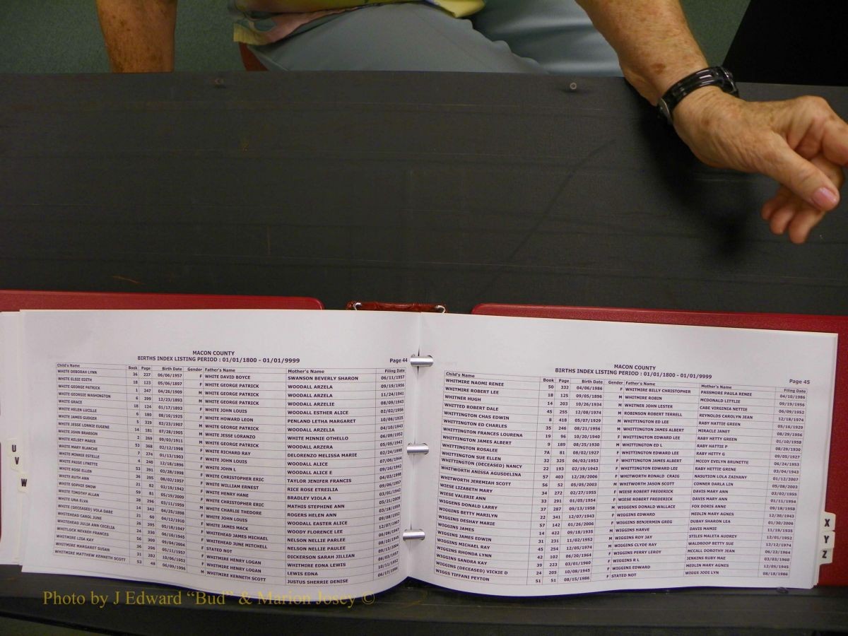 Macon Births, A-Z, 1915-2008 637.JPG