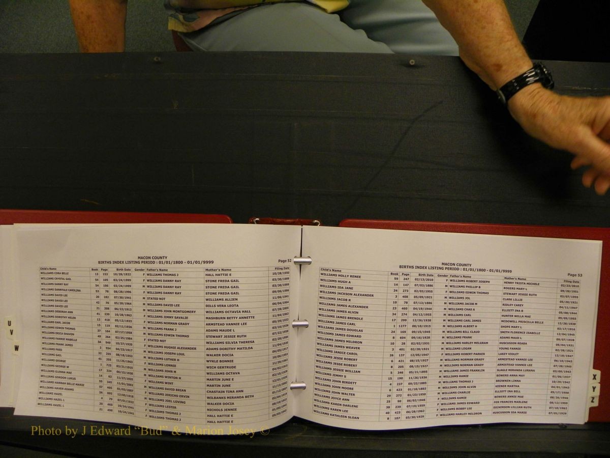 Macon Births, A-Z, 1915-2008 641.JPG