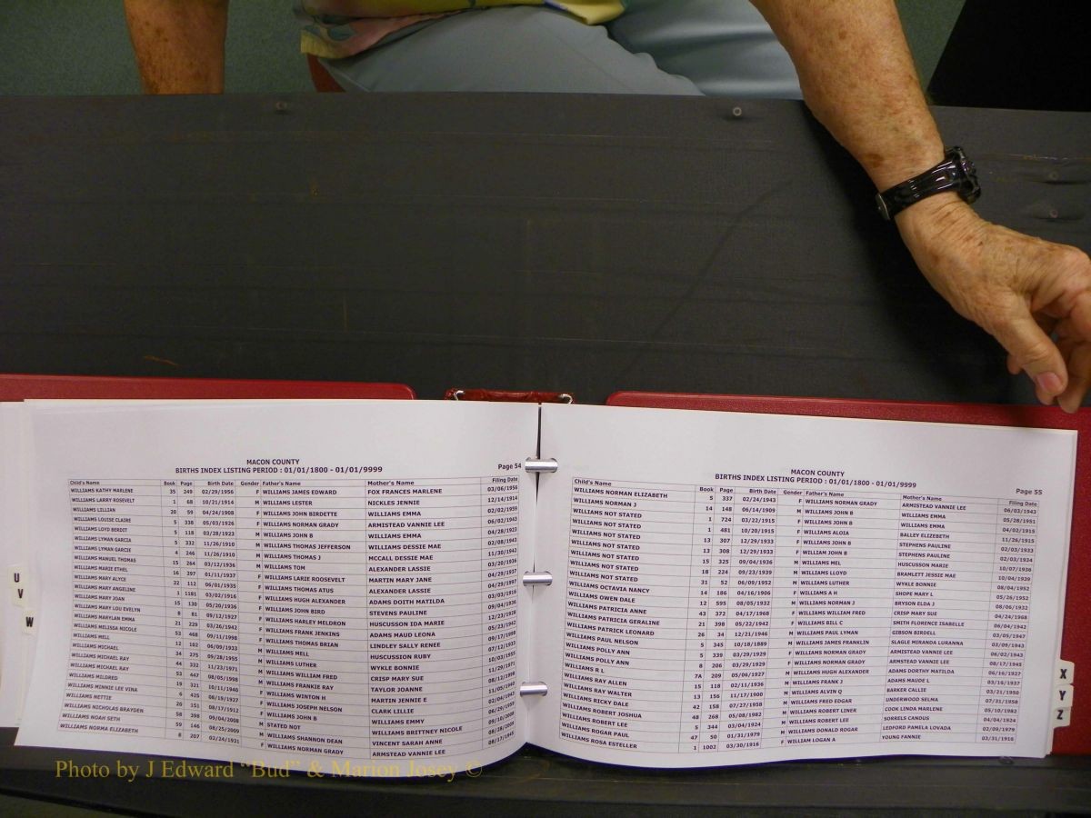 Macon Births, A-Z, 1915-2008 642.JPG