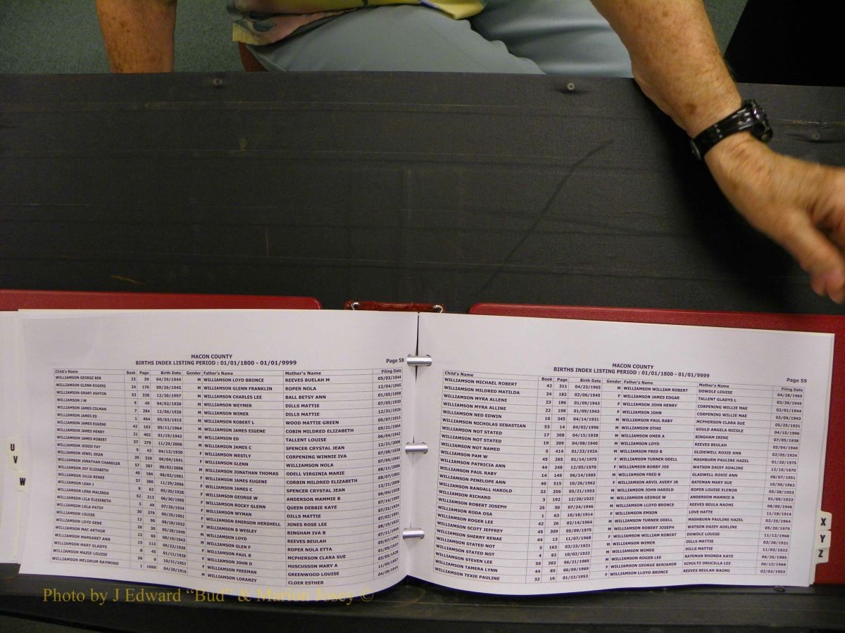 Macon Births, A-Z, 1915-2008 645.JPG