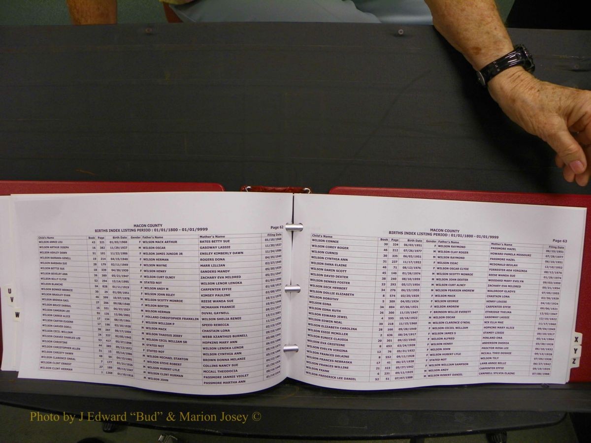 Macon Births, A-Z, 1915-2008 646.JPG