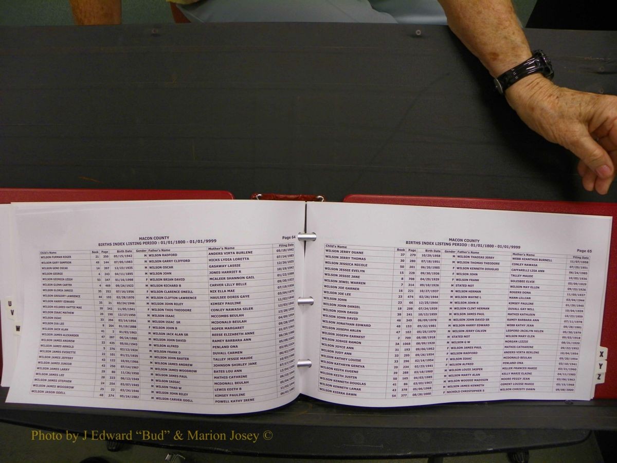 Macon Births, A-Z, 1915-2008 647.JPG
