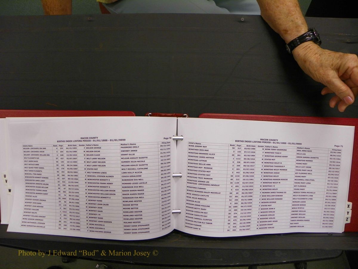 Macon Births, A-Z, 1915-2008 650.JPG