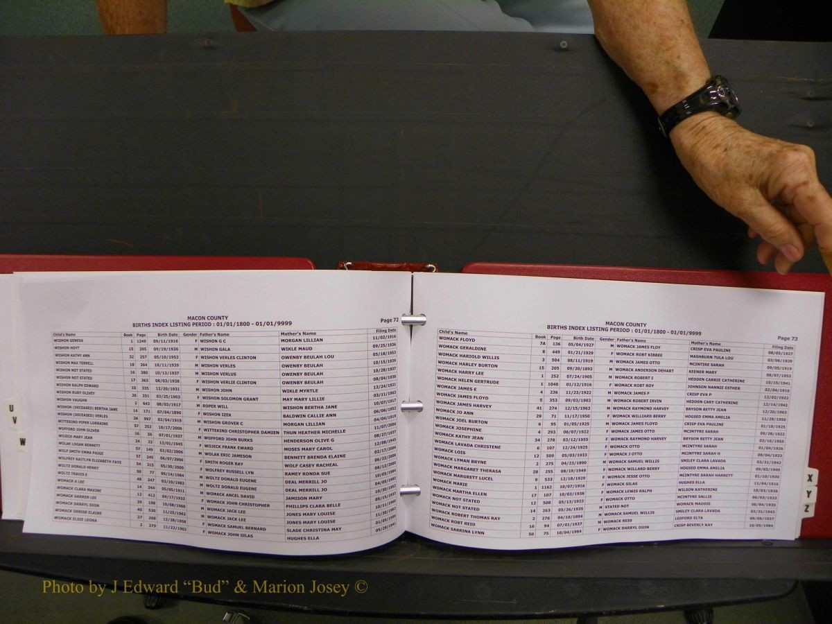 Macon Births, A-Z, 1915-2008 652.JPG