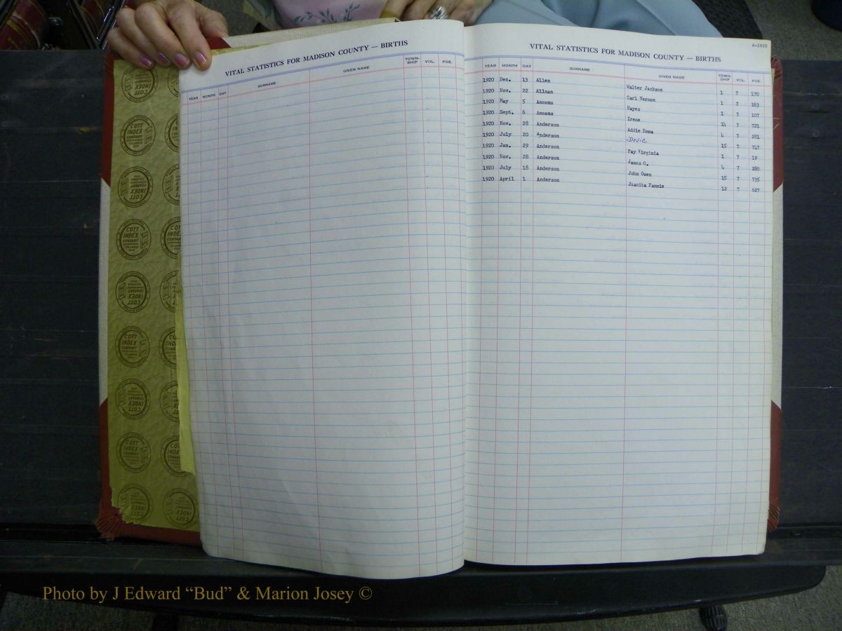 Madison Births, Delayed  + Book 1, A-K 203.JPG