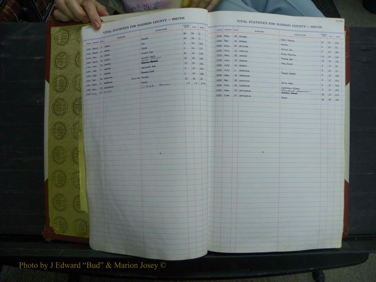 Madison Births, Delayed  + Book 1, A-K 209.JPG
