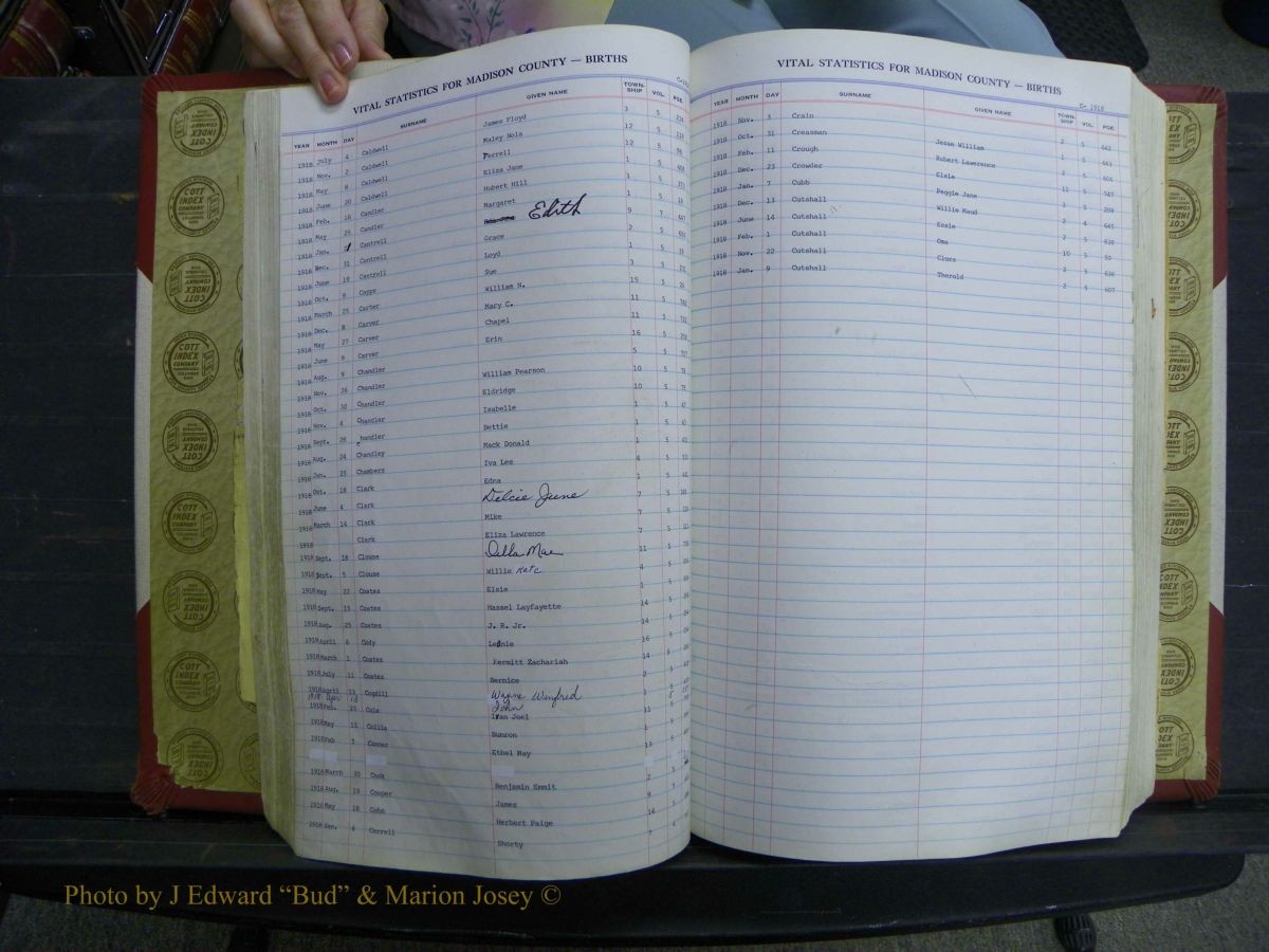Madison Births, Delayed  + Book 1, A-K 286.JPG