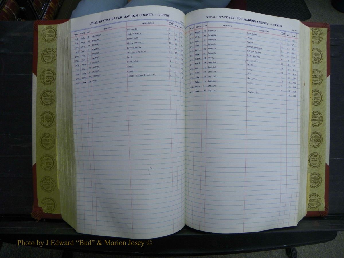 Madison Births, Delayed  + Book 1, A-K 364.JPG