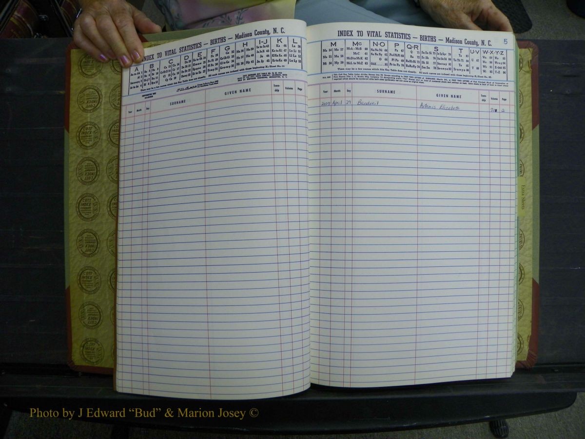 Madison Births & Deaths, Book 2, L-Z, + Delayed Book 2 319.JPG