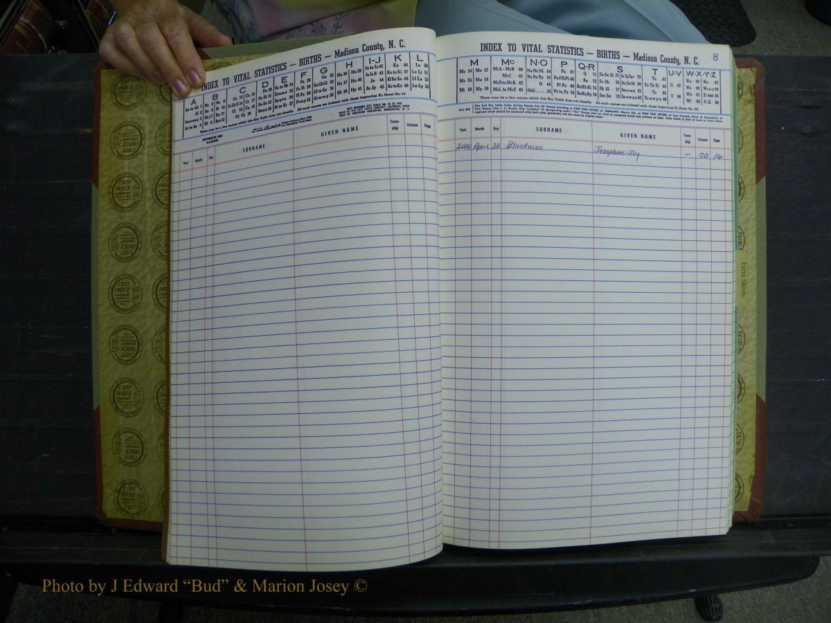 Madison Births & Deaths, Book 2, L-Z, + Delayed Book 2 321.JPG