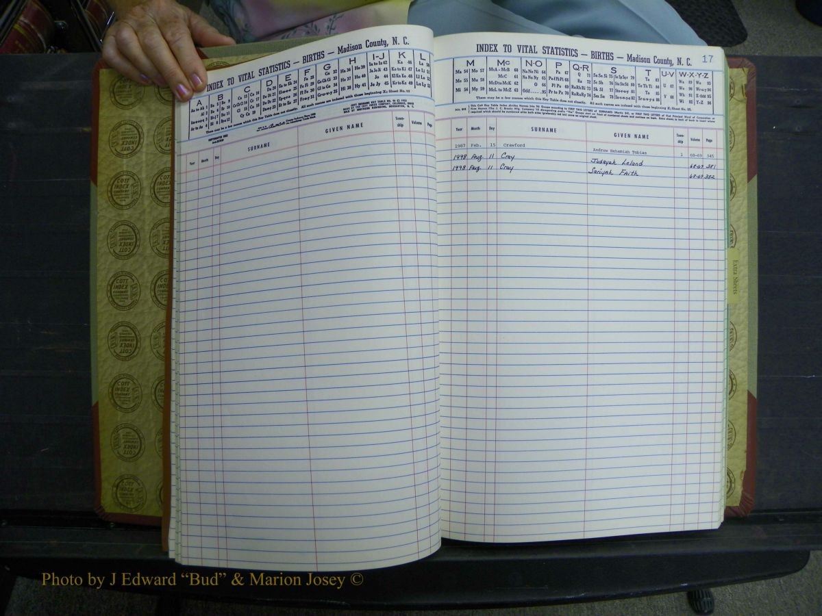 Madison Births & Deaths, Book 2, L-Z, + Delayed Book 2 325.JPG