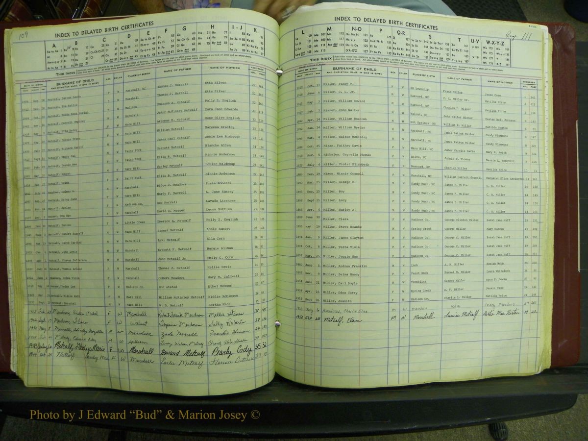 Madison Births, Delayed  + Book 1, A-K 111.JPG