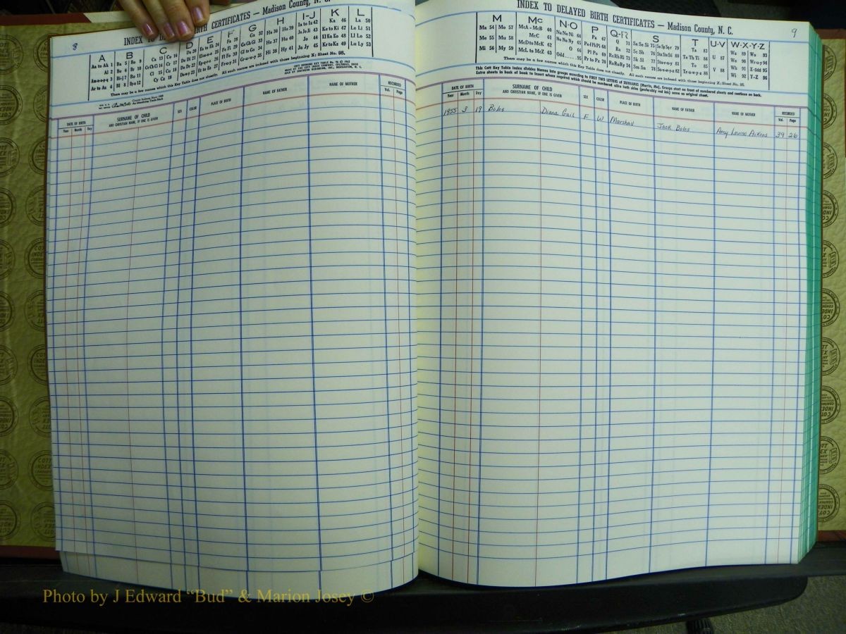 Madison Births & Deaths, Book 2, L-Z, + Delayed Book 2 369.JPG