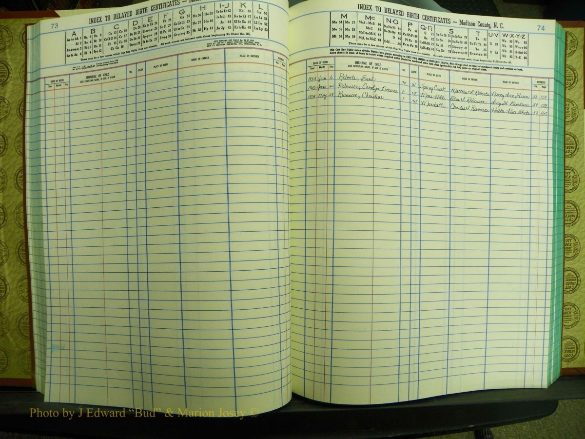Madison Births & Deaths, Book 2, L-Z, + Delayed Book 2 387.JPG
