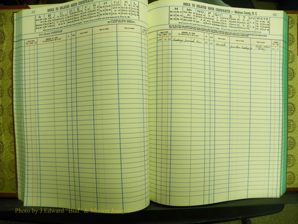 Madison Births & Deaths, Book 2, L-Z, + Delayed Book 2 389.JPG