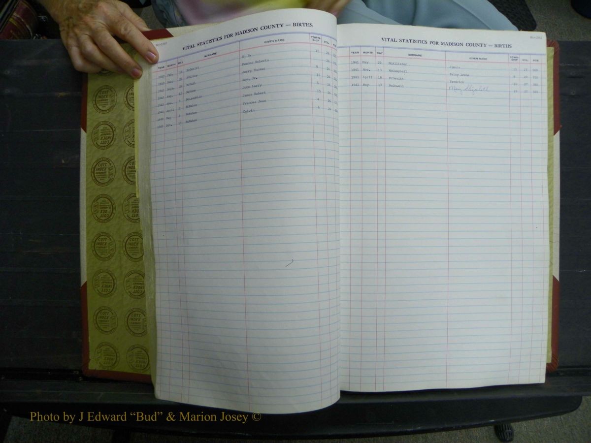 Madison Births & Deaths, Book 2, L-Z, + Delayed Book 2 046.JPG