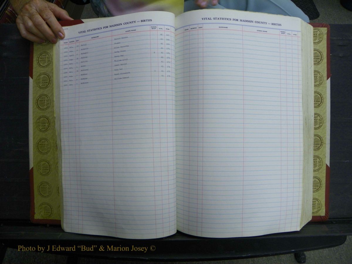 Madison Births & Deaths, Book 2, L-Z, + Delayed Book 2 054.JPG