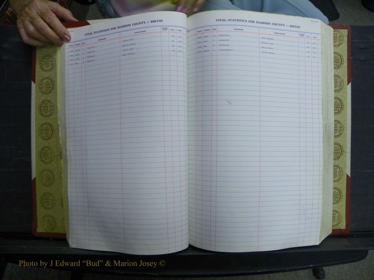 Madison Births & Deaths, Book 2, L-Z, + Delayed Book 2 056.JPG