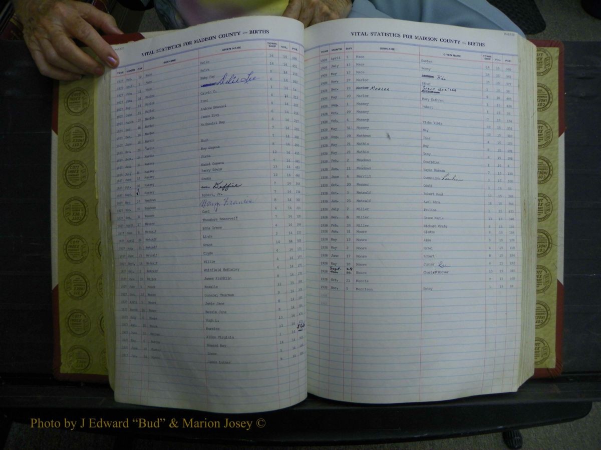 Madison Births & Deaths, Book 2, L-Z, + Delayed Book 2 071.JPG