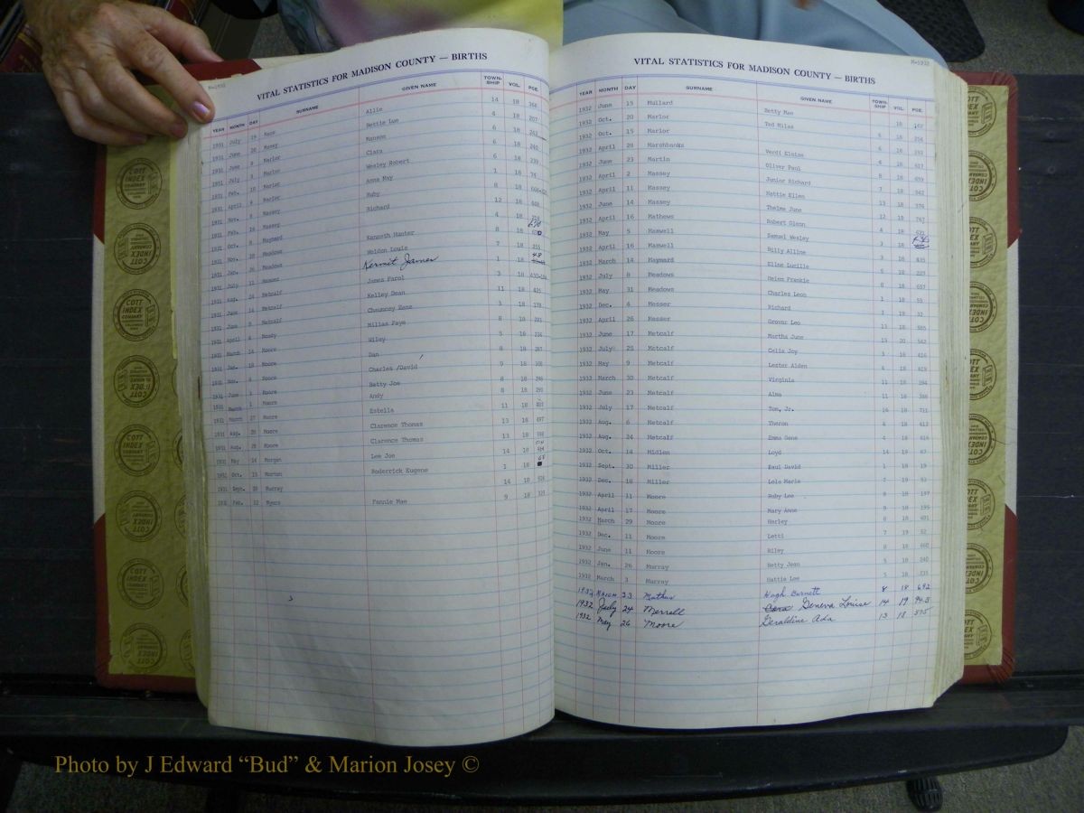 Madison Births & Deaths, Book 2, L-Z, + Delayed Book 2 073.JPG