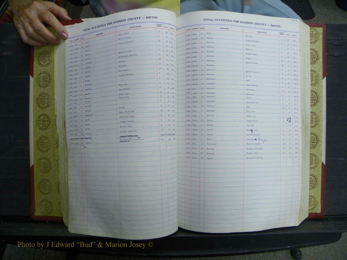 Madison Births & Deaths, Book 2, L-Z, + Delayed Book 2 078.JPG