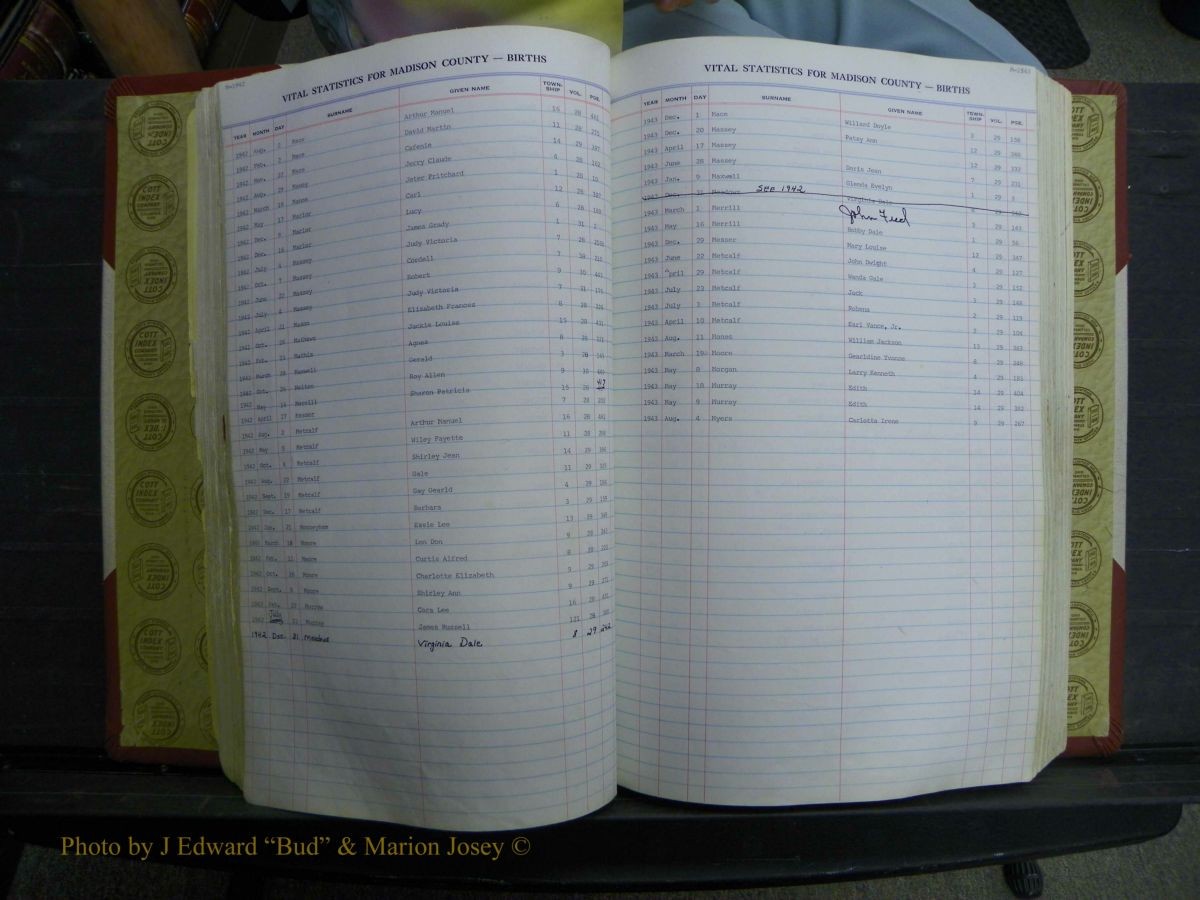 Madison Births & Deaths, Book 2, L-Z, + Delayed Book 2 079.JPG