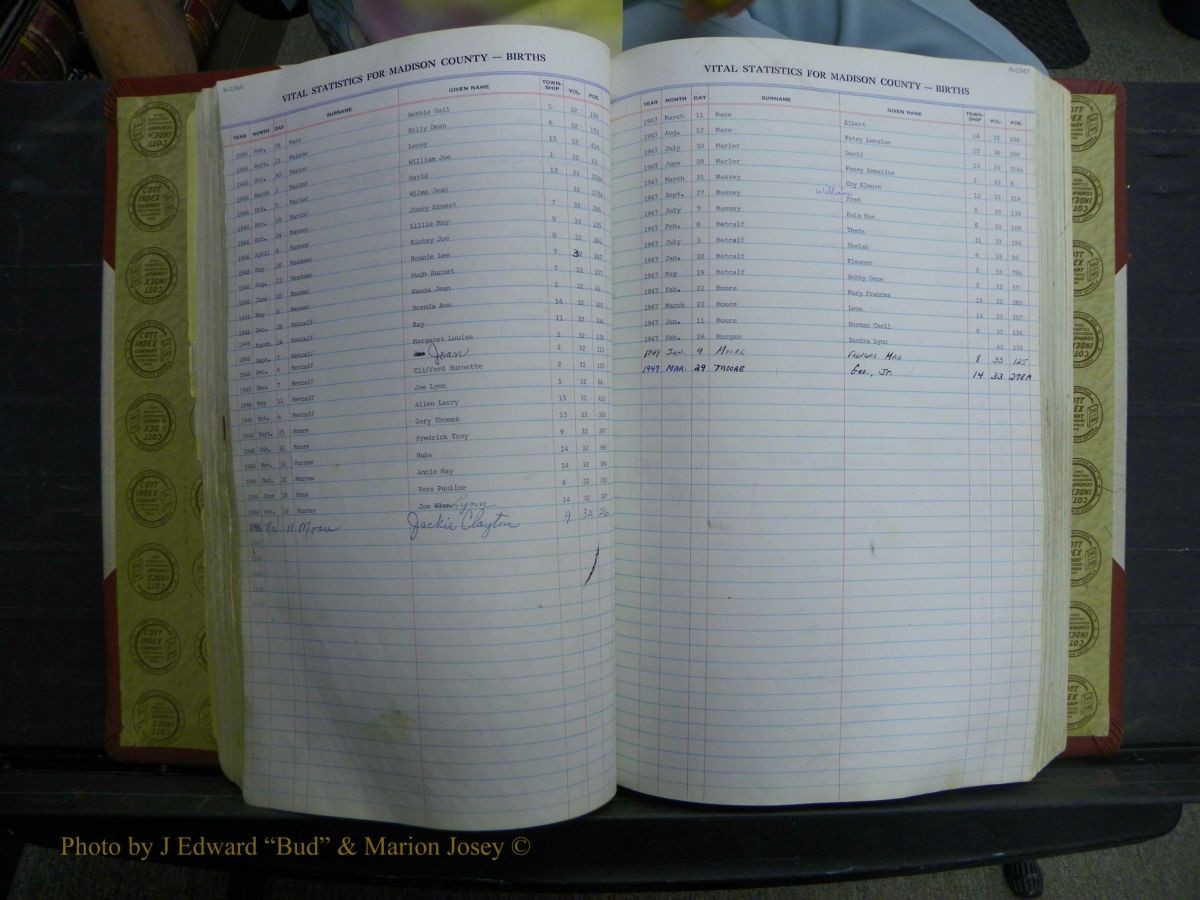 Madison Births & Deaths, Book 2, L-Z, + Delayed Book 2 081.JPG