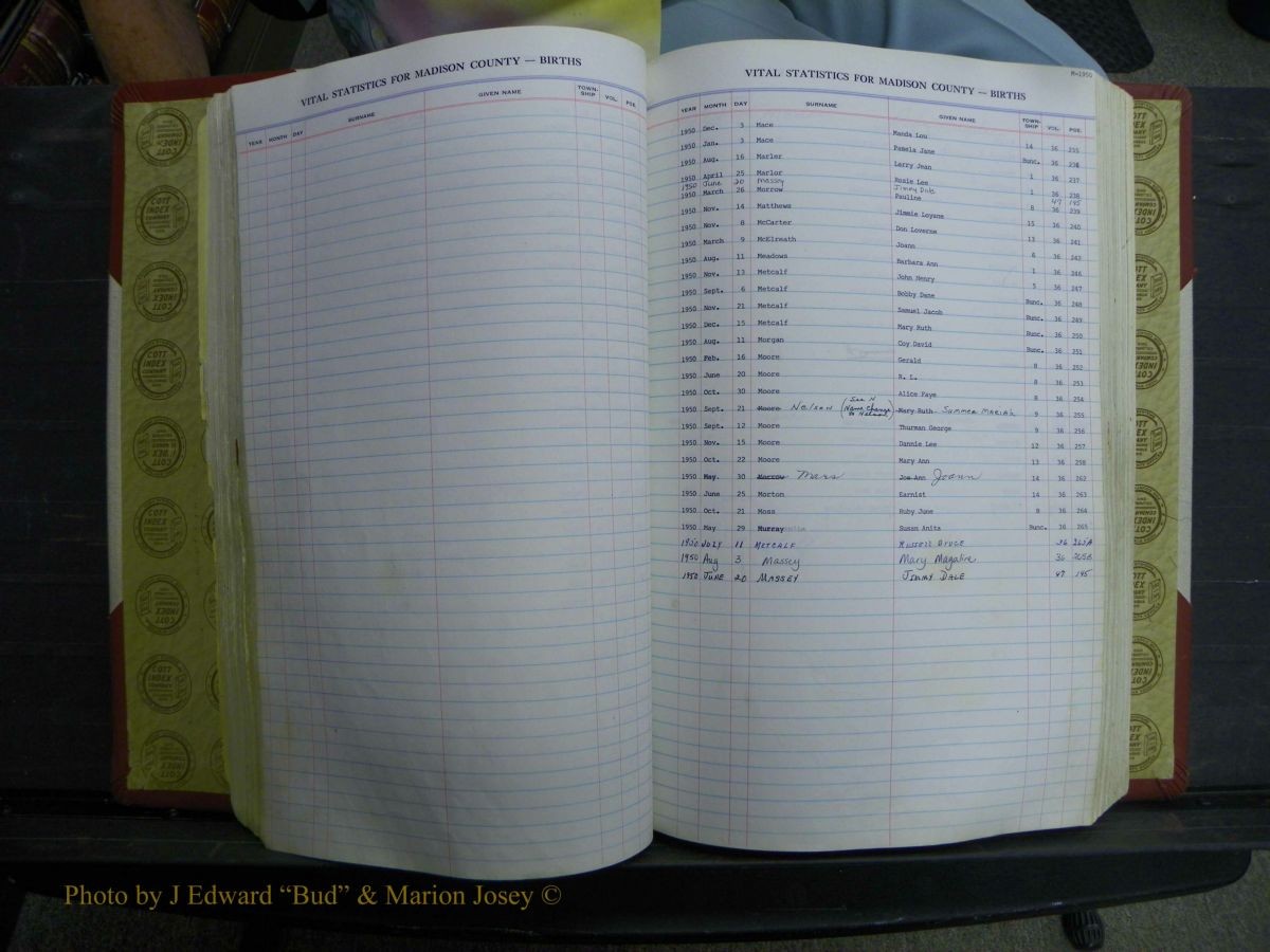 Madison Births & Deaths, Book 2, L-Z, + Delayed Book 2 083.JPG