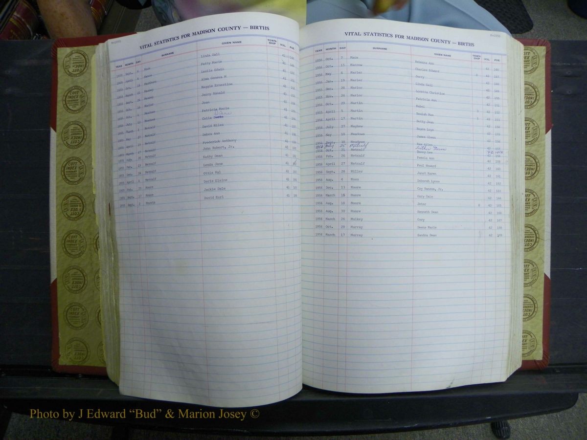 Madison Births & Deaths, Book 2, L-Z, + Delayed Book 2 086.JPG