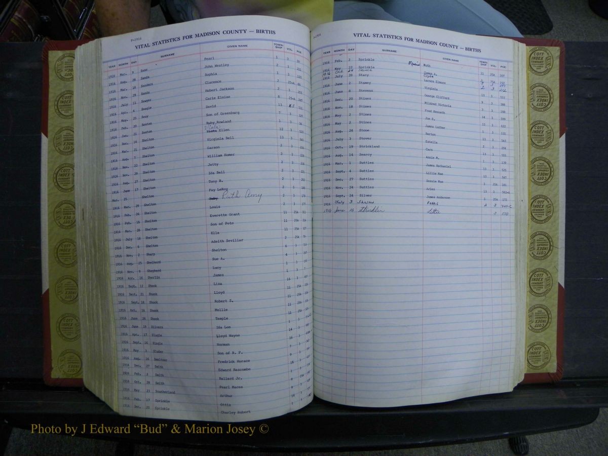 Madison Births & Deaths, Book 2, L-Z, + Delayed Book 2 218.JPG