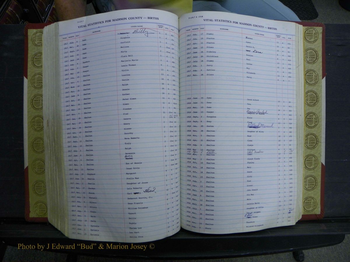 Madison Births & Deaths, Book 2, L-Z, + Delayed Book 2 219.JPG