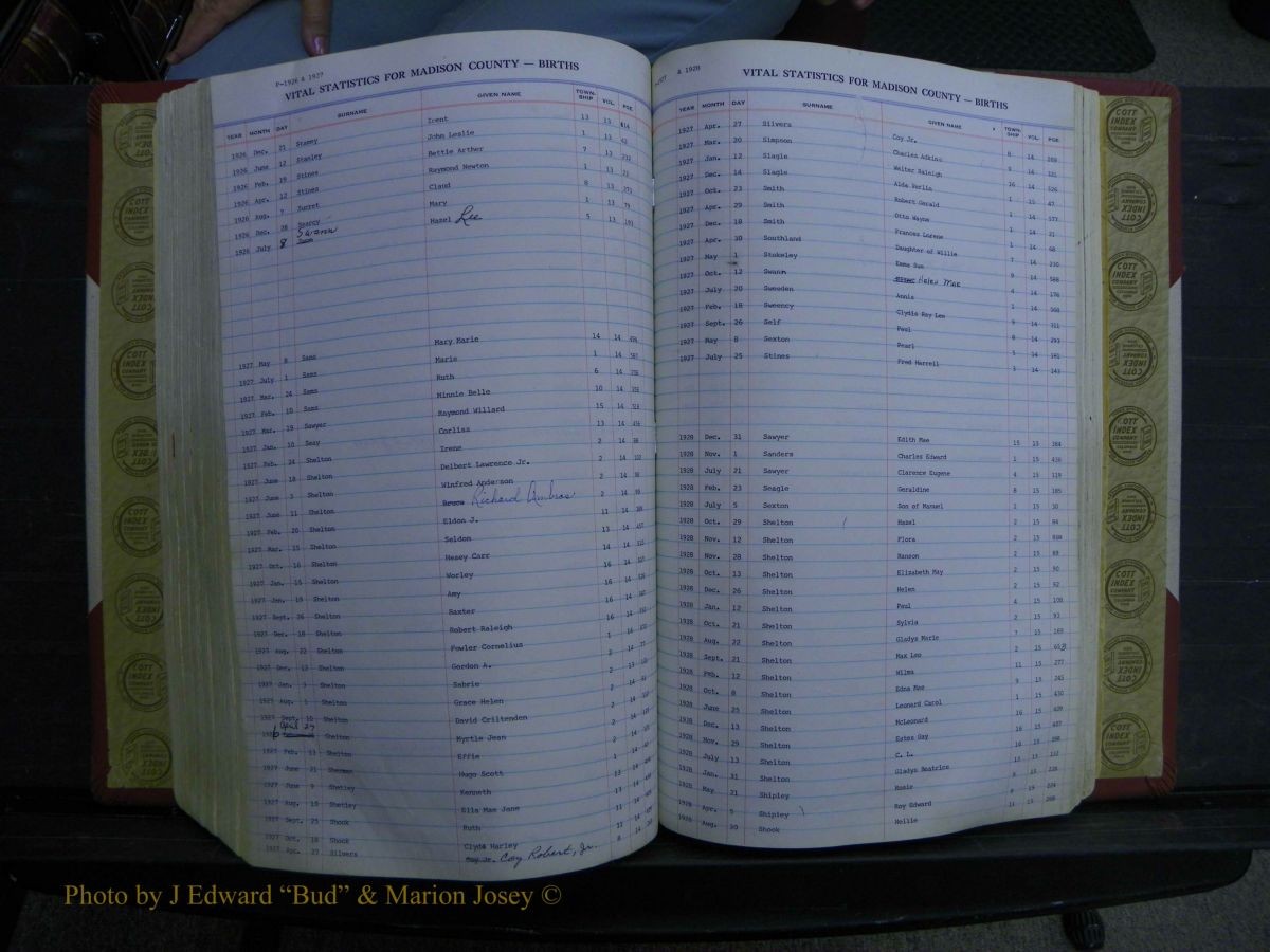 Madison Births & Deaths, Book 2, L-Z, + Delayed Book 2 227.JPG