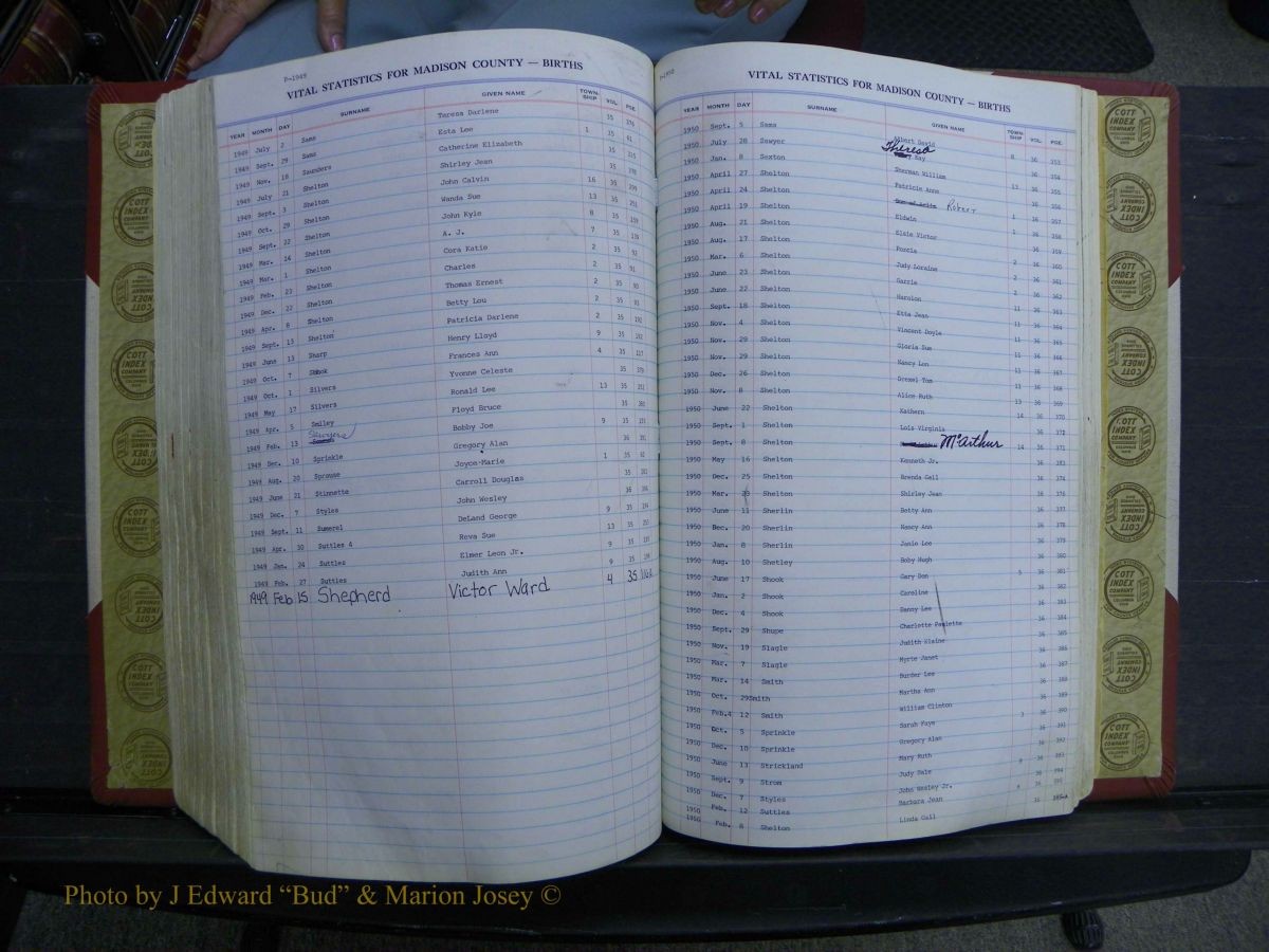 Madison Births & Deaths, Book 2, L-Z, + Delayed Book 2 241.JPG