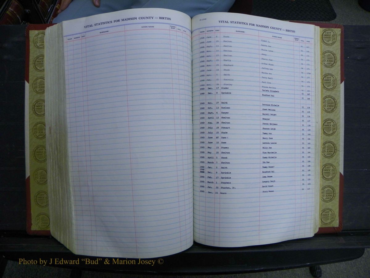 Madison Births & Deaths, Book 2, L-Z, + Delayed Book 2 251.JPG