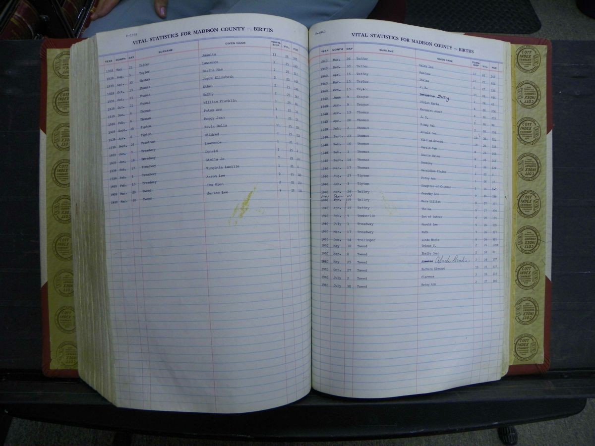 Madison Births & Deaths, Book 2, L-Z, + Delayed Book 2 269.JPG