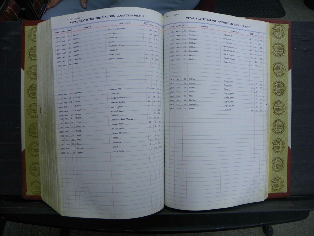 Madison Births & Deaths, Book 2, L-Z, + Delayed Book 2 271.JPG