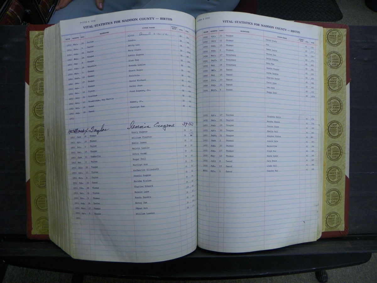 Madison Births & Deaths, Book 2, L-Z, + Delayed Book 2 273.JPG