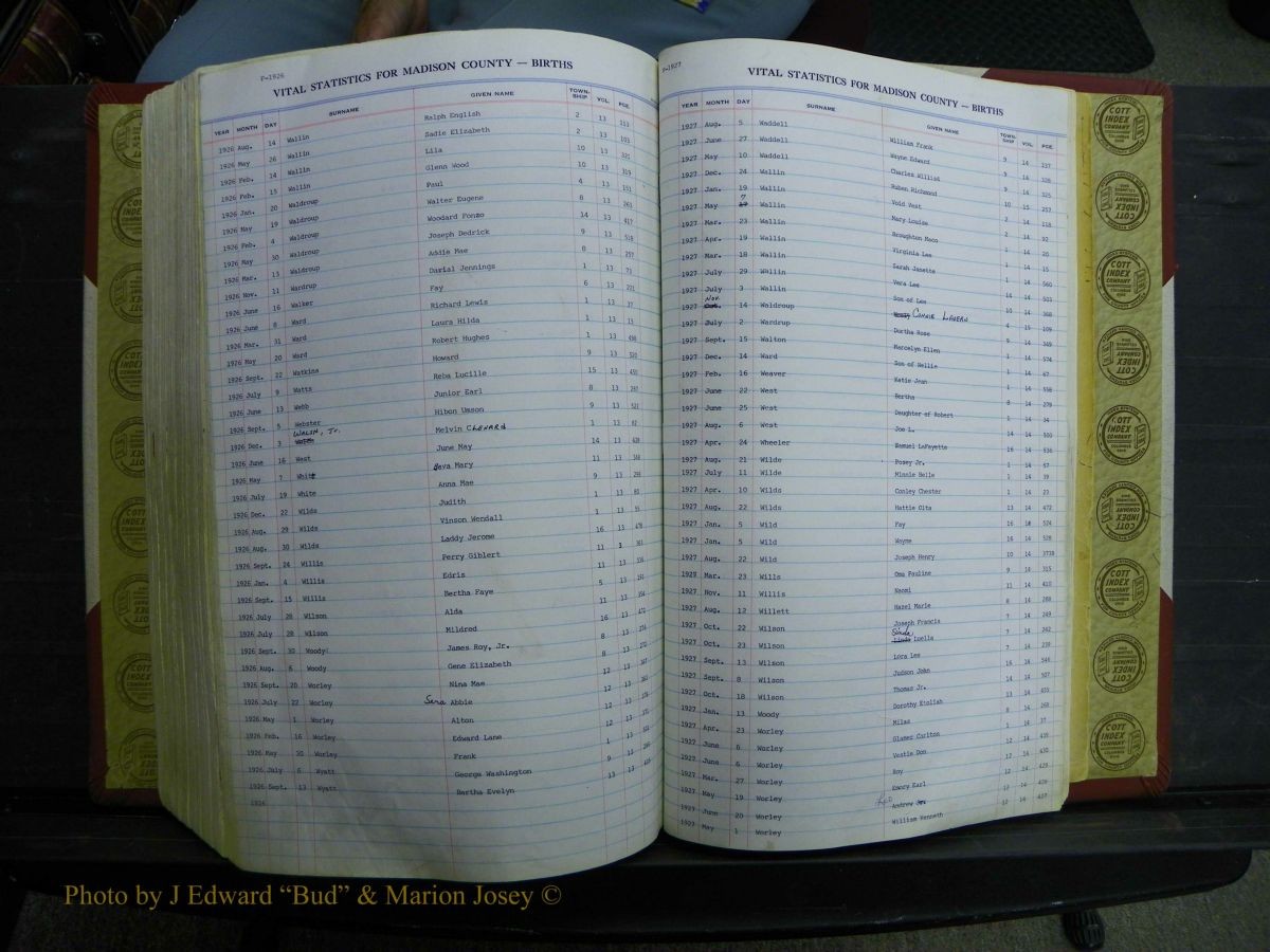 Madison Births & Deaths, Book 2, L-Z, + Delayed Book 2 290.JPG