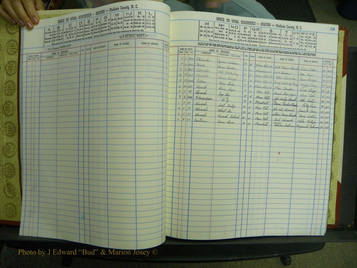 Madison Births & Deaths, Book 2, L-Z, + Delayed Book 2 709.JPG