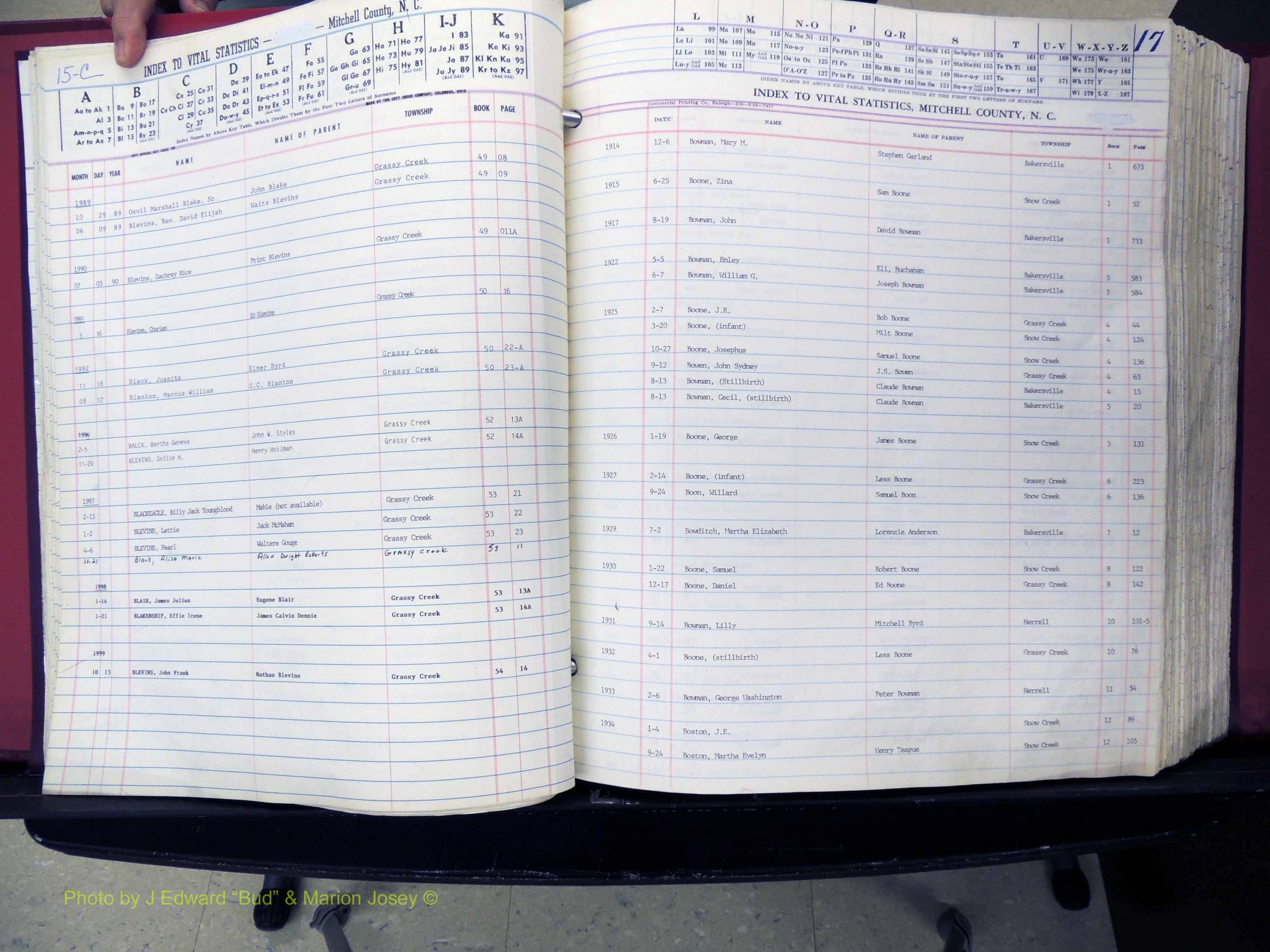 Mitchell Co, NC, Deaths, A-Z, 1913-1999 (124).JPG