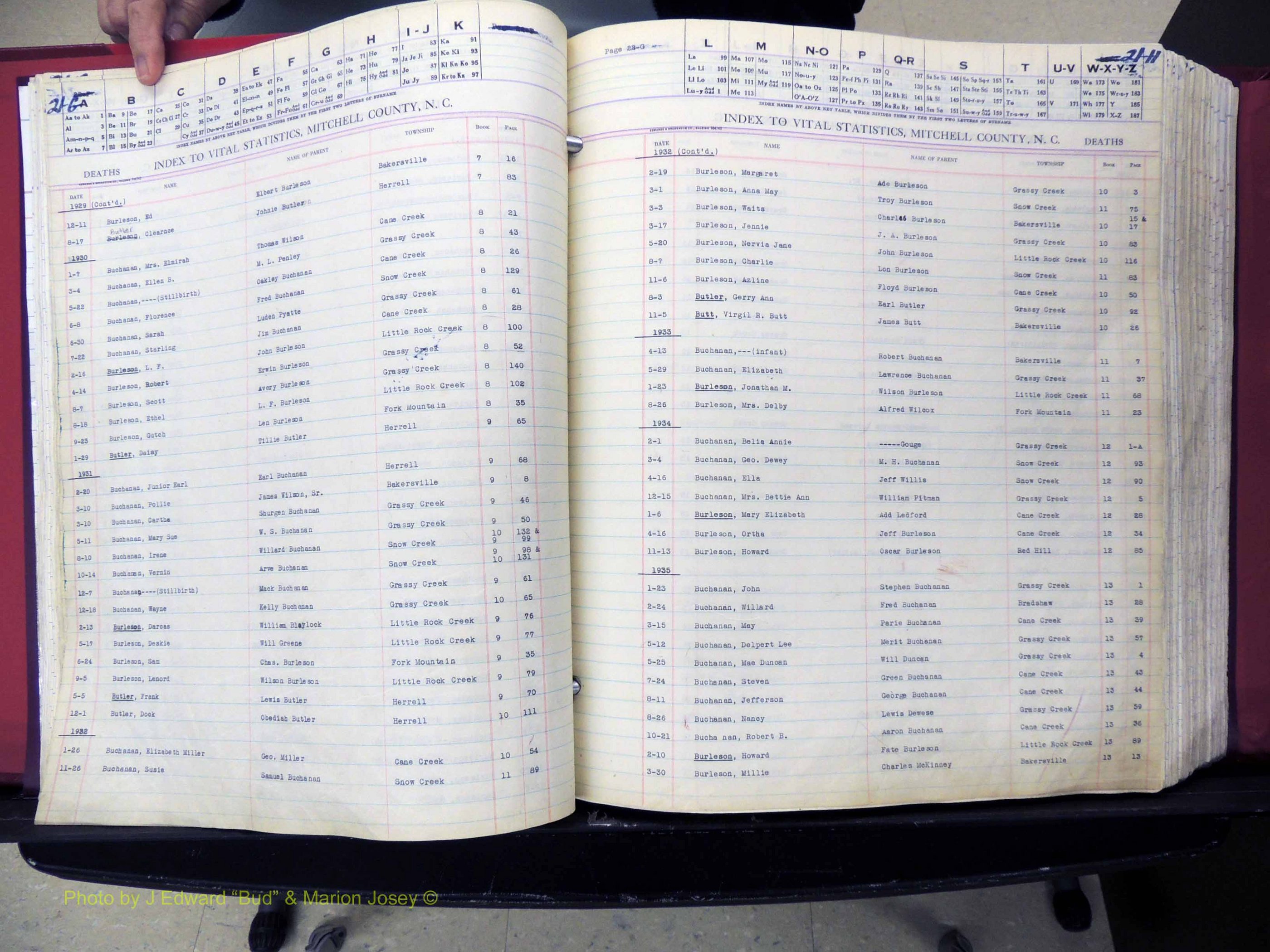 Mitchell Co, NC, Deaths, A-Z, 1913-1999 (135).JPG