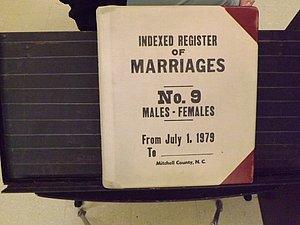 Mitchell Co, NC, Marriage Book 9, Male & Female, 1979-1999 (100).JPG