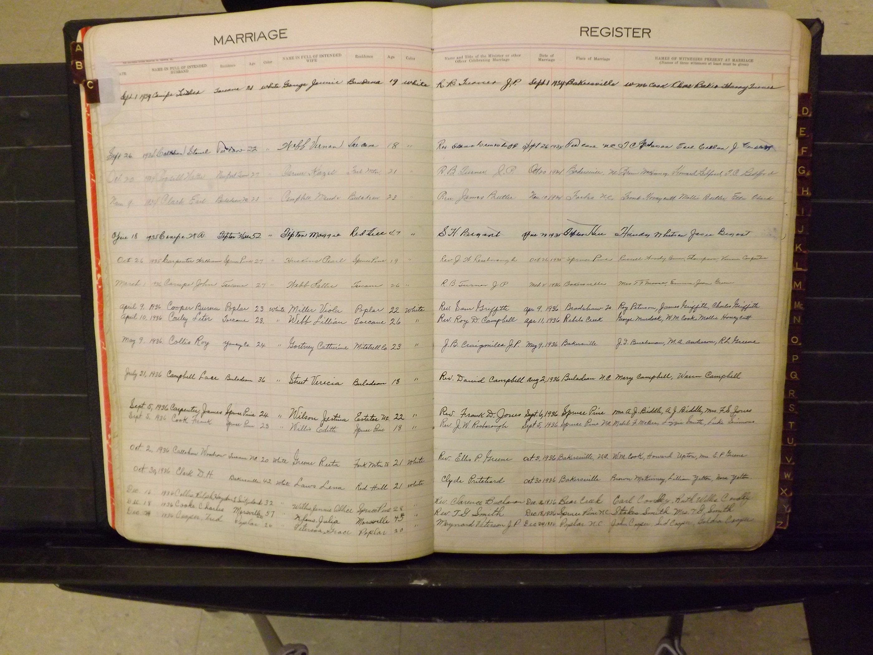 Mitchell Co, NC, Marriages, A-Z, 1935-1959 (114).JPG