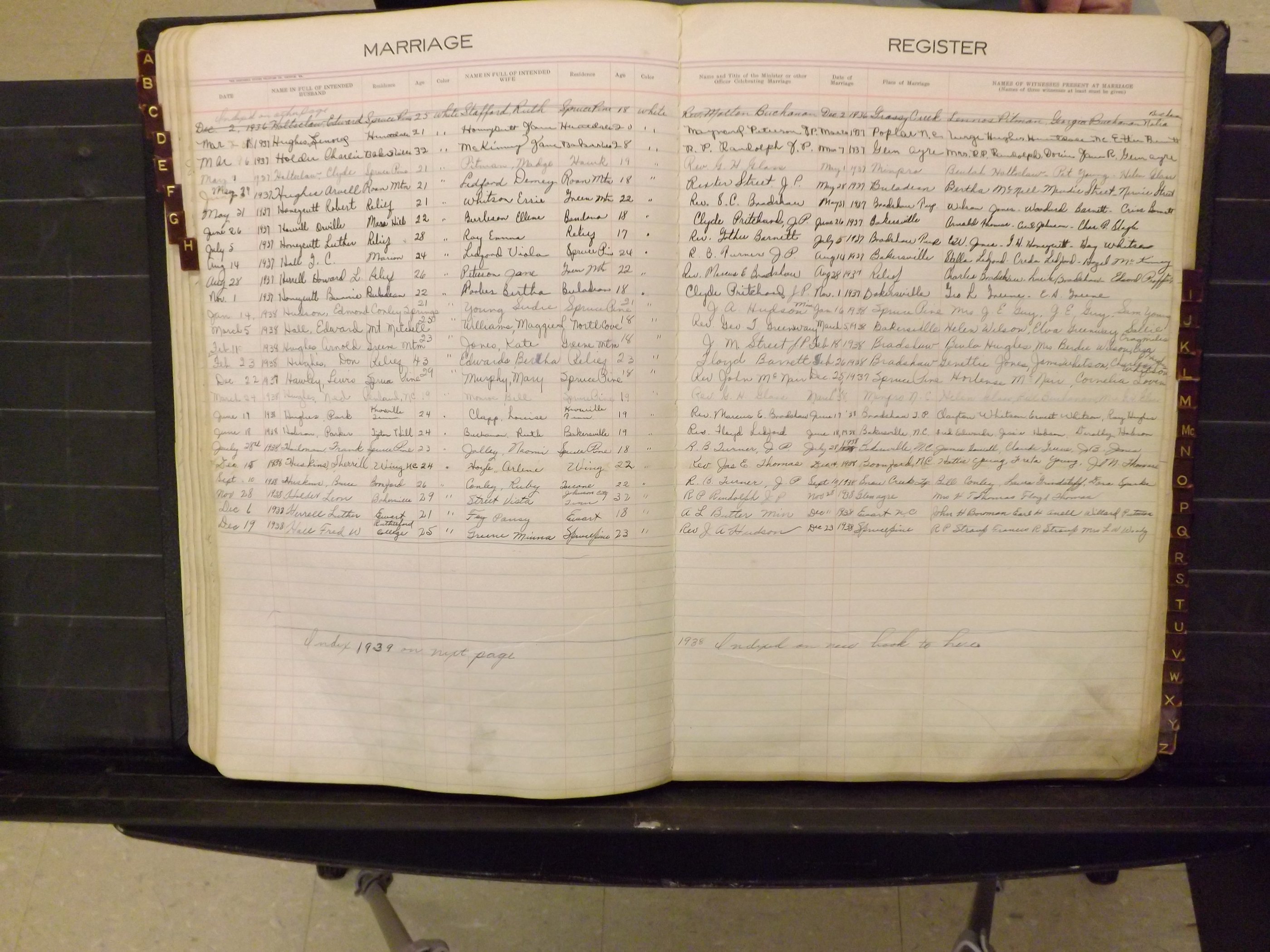 Mitchell Co, NC, Marriages, A-Z, 1935-1959 (135).JPG