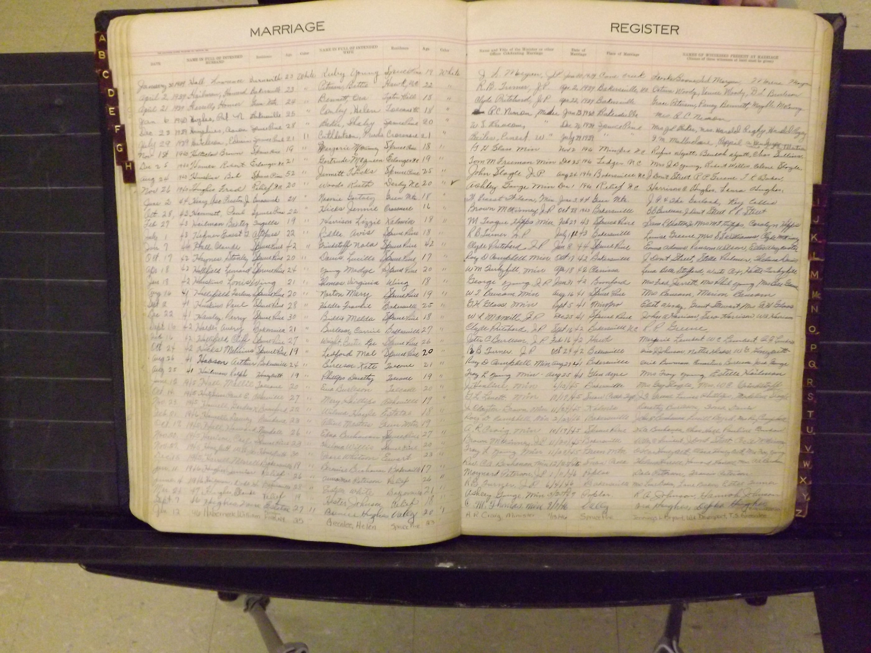 Mitchell Co, NC, Marriages, A-Z, 1935-1959 (136).JPG