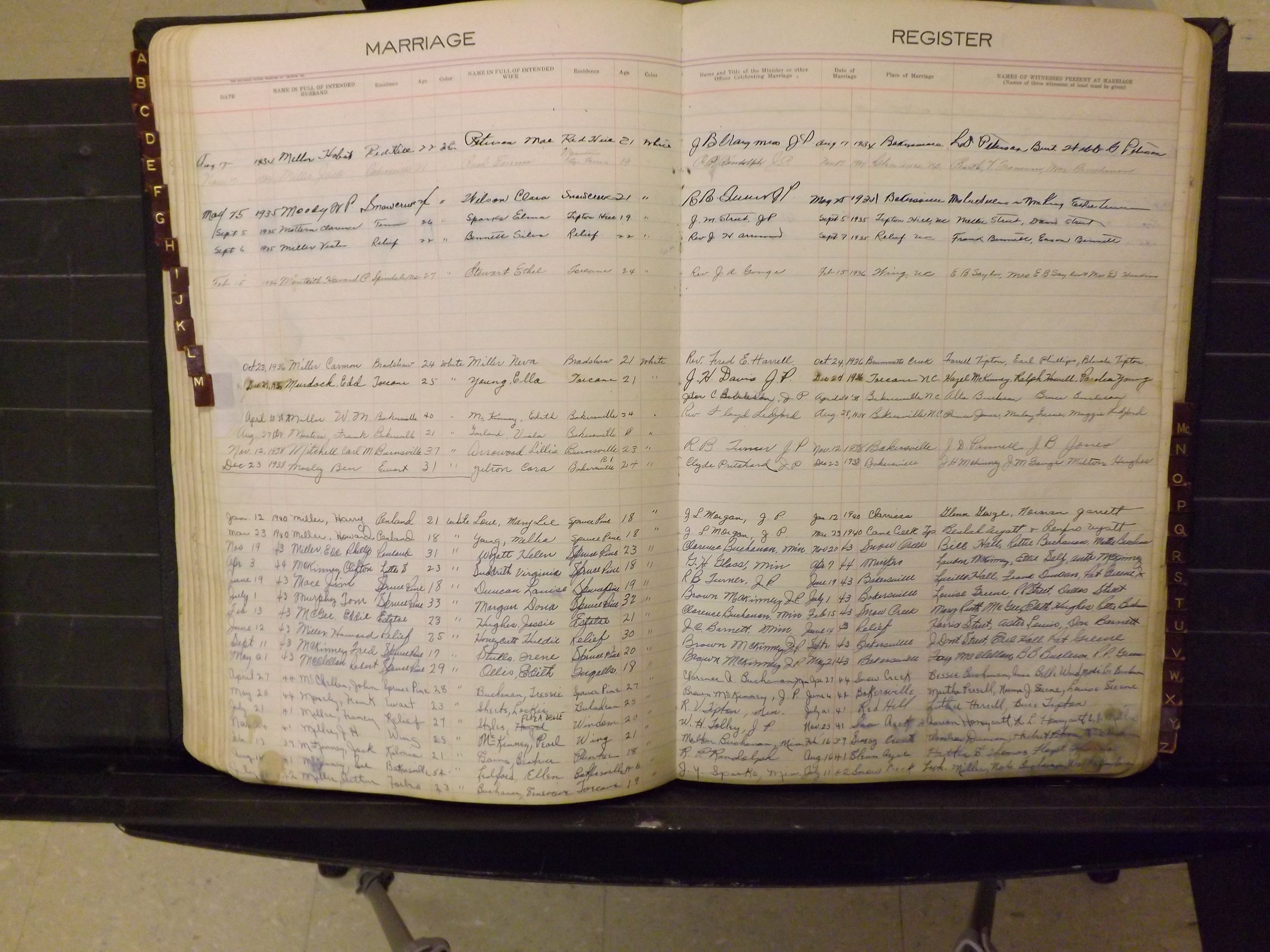Mitchell Co, NC, Marriages, A-Z, 1935-1959 (148).JPG